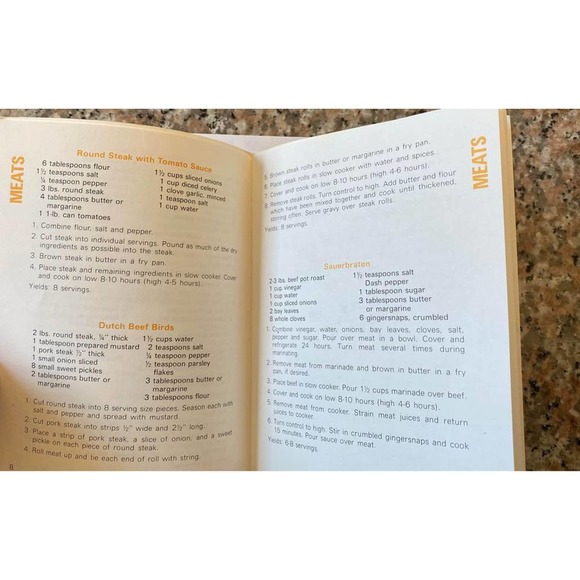 MIRRO-MATIC Electric Slow Cooker Directions And Recipe MANUAL Book - Picture 5 of 10